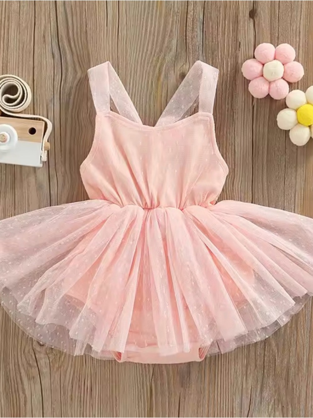 Girls Pink Tulle Ballet Dress - Sleeveless Party Dress